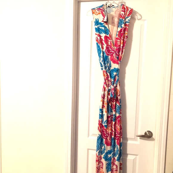 DVF Giant floral wrap dress - Picture 3 of 4